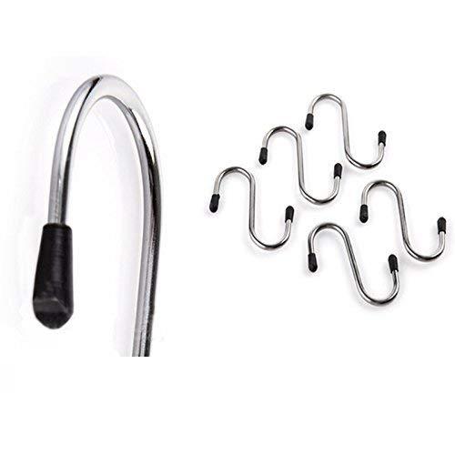 0232 Heavy Duty S-Shaped Stainless Steel Hanging Hooks - 5 pcs - SkyShopy 0232 Heavy Duty S-Shaped Stainless Steel Hanging Hooks - 5 pcs - SkyShopy